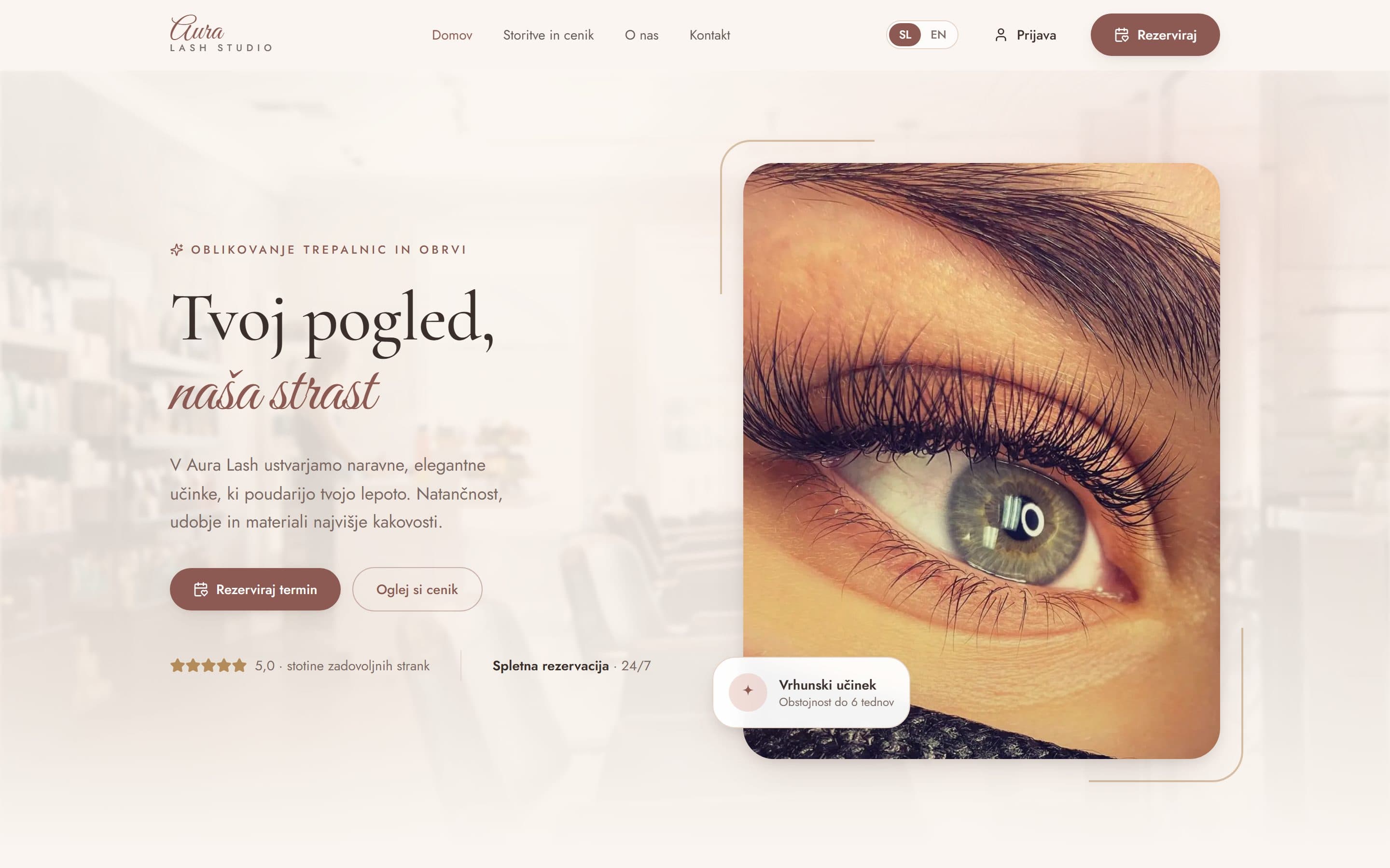 Aura Lash — website by Northform Labs