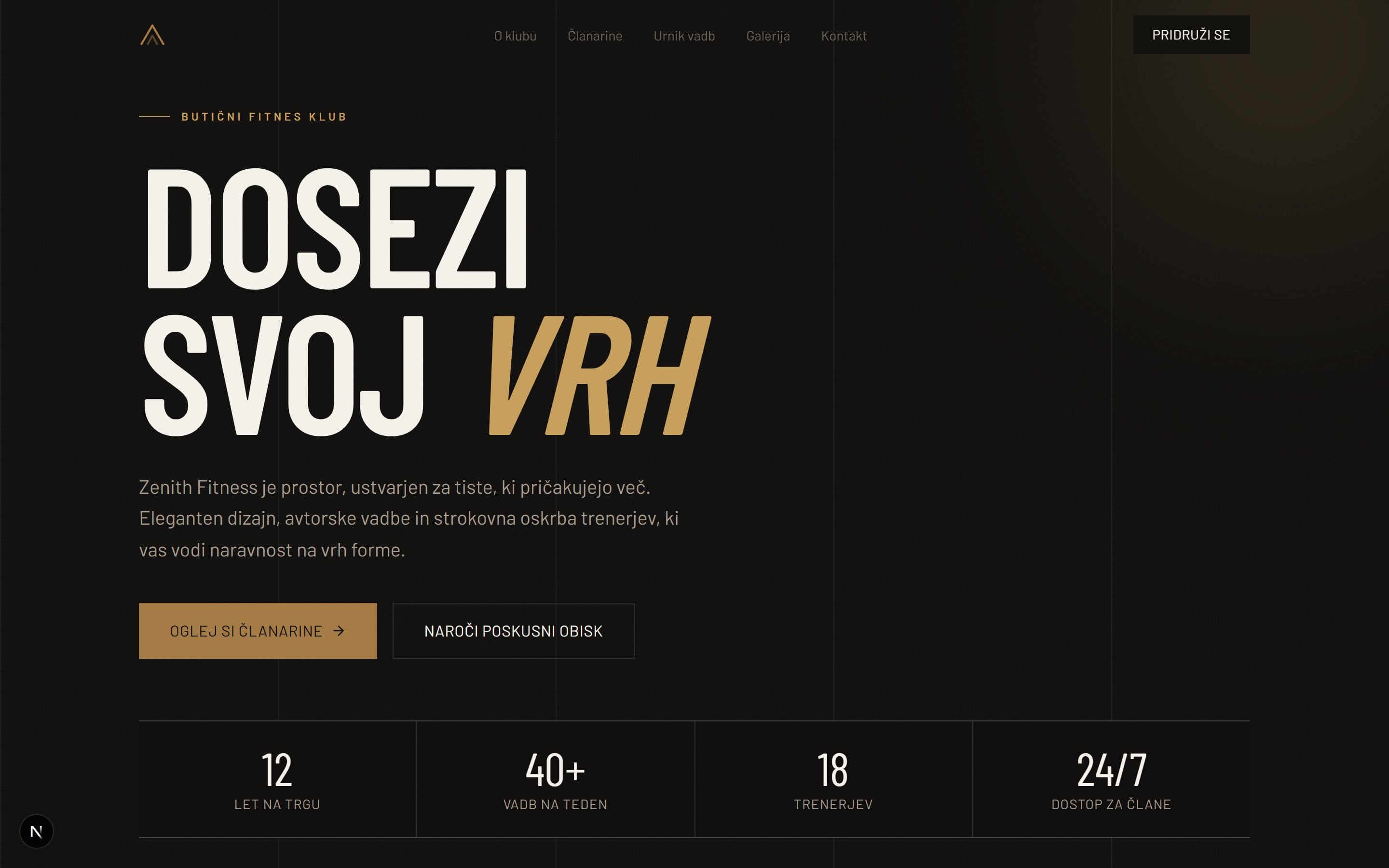 Zenith Fitness — website by Northform Labs